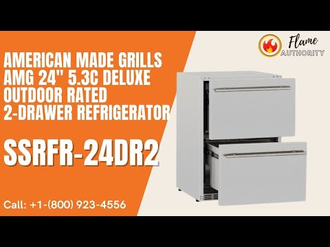American Made Grills AMG 24" 5.3c Deluxe Outdoor Rated 2-Drawer Refrigerator SSRFR-24DR2
