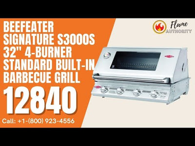 BeefEater Signature S3000S 32" 4-Burner Standard Built-In Barbecue Grill 12840