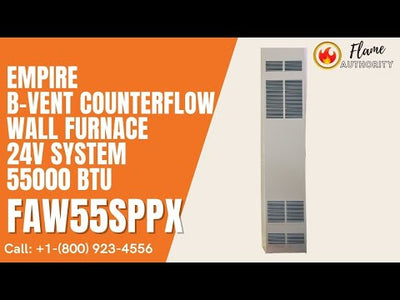 Empire B-Vent Counterflow Wall Furnace 24V System 55000 BTU FAW55SPPX