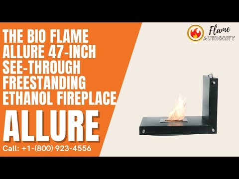 The Bio Flame Allure 47-inch See-Through Freestanding Ethanol Fireplace