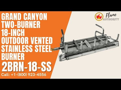 Grand Canyon Two-Burner 18-inch Outdoor Vented Stainless Steel Burner 2BRN-18-SS