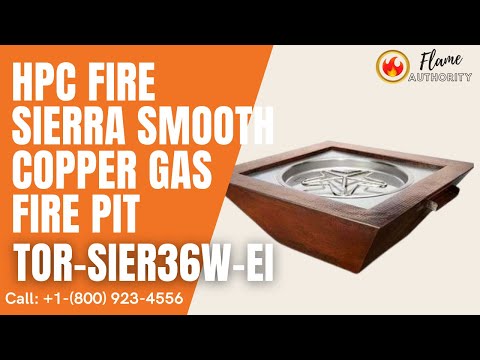 HPC Fire Sierra Smooth Copper Gas Fire Pit TOR-SIER36W-EI