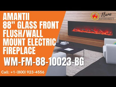 Amantii Wall Mount/Flush Mount 88" Electric Fireplace WM-FM-88-10023-BG