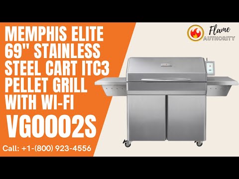 Memphis Elite 69" Stainless Steel Cart ITC3 Pellet Grill with Wi-Fi VG0002S