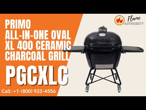 Primo All-In-One Oval XL 400 Ceramic Charcoal Grill PGCXLC