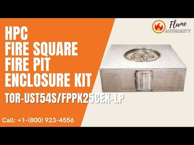 HPC Fire Square Fire Pit Enclosure Kit TOR-UST54S/FPPK25CEK-LP