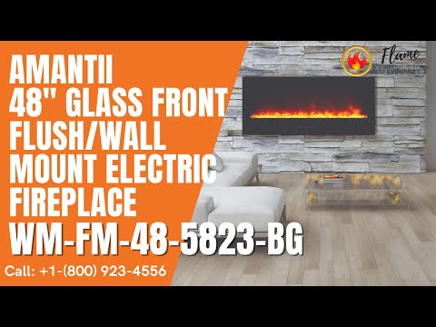 Amantii Wall Mount/Flush Mount 48" Electric Fireplace WM-FM-48-5823-BG