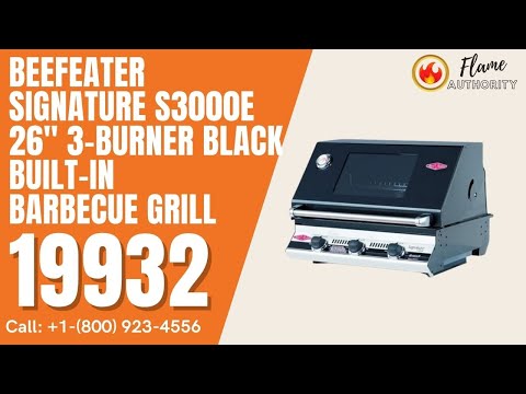 BeefEater Signature S3000E  26" 3-Burner Black Built-In Barbecue Grill 19932