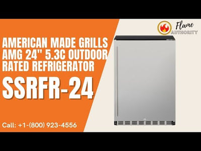 American Made Grills AMG 24" 5.3c Outdoor Rated Refrigerator SSRFR-24