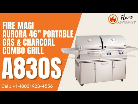 Fire Magic Aurora 46" Portable Gas & Charcoal Combo Grill A830S