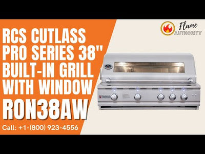 RCS Cutlass Pro Series 38" Built-in Grill with Window RON38AW