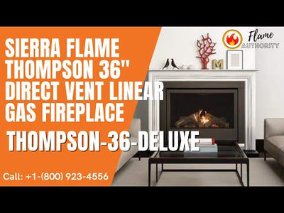 Sierra Flame Thompson 36" Direct Vent Linear Gas Fireplace THOMPSON-36-DELUXE