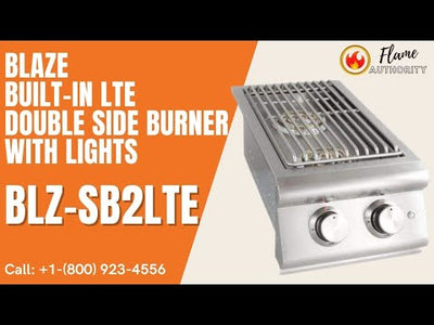 Blaze Built-In LTE Double Side Burner with Lights BLZ-SB2LTE