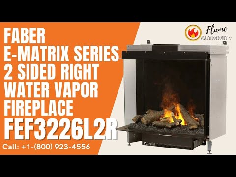 Faber e-MatriX Series 2 Sided Right Water Vapor Fireplace - FEF3226L2R