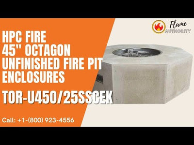 HPC Fire 45" Unfinished Octagon Fire Pit Enclosures TOR-U45O/25SSCEK