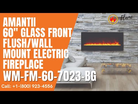 Amantii Wall Mount/Flush Mount 60" Electric Fireplace WM-FM-60-7023-BG