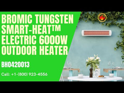 Bromic Tungsten Smart-Heat™ Electric 6000W Outdoor Heater BH0420013 - 56" White