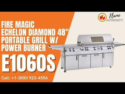 Fire Magic Echelon Diamond 48" Portable Grill with Digital Thermometer & Power Burner E1060s
