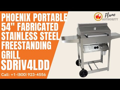 Phoenix Portable 54" Fabricated Stainless Steel Freestanding Grill SDRIV4LDD