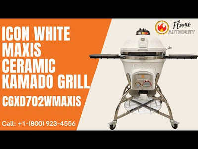 Icon White Maxis Ceramic Kamado Grill CGXD702WMAXIS
