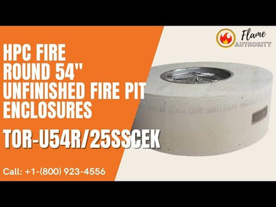 HPC Fire Round 54" Unfinished Fire Pit Enclosures TOR-U54R/25SSCEK