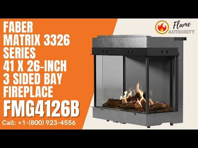Faber MATRIX 3326 Series 41 x 26-inch 3 Sided Bay Fireplace - FMG4126B