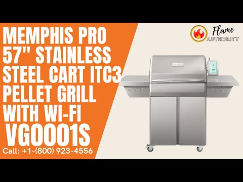 Memphis Pro 57" Stainless Steel Cart ITC3 Pellet Grill with Wi-Fi VG0001S