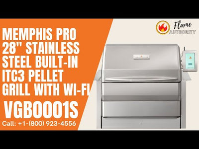 Memphis Pro 28" Stainless Steel Built-In ITC3 Pellet Grill with Wi-Fi VGB0001S