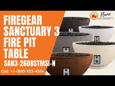 Firegear Sanctuary 3 Fire Pit Table SAN3-26DBSTMSI-N
