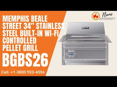 Memphis Beale Street 34" Stainless Steel Built-In Wi-Fi Controlled Pellet Grill BGBS26