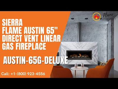 Sierra Flame Austin 65" Direct Vent Linear Gas Fireplace