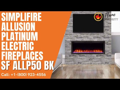 SimpliFire Allusion Platinum 50" Electric Fireplace SF-ALLP50-BK
