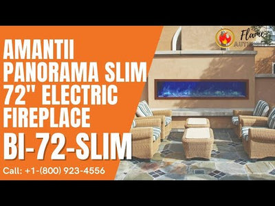 Amantii Panorama BI Slim 72" Smart Electric Fireplace BI-72-SLIM-OD