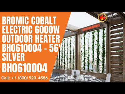 Bromic Cobalt Electric 6000W Outdoor Heater BH0610004 - 56" Silver