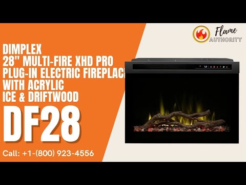 Dimplex 28" Multi-Fire XHD Pro Plug-In Electric Fireplace with Acrylic Ice & Driftwood