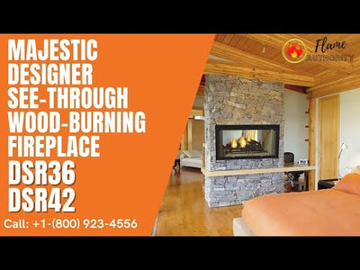 Majestic Designer See-Through 36" Wood-Burning Fireplace DSR36