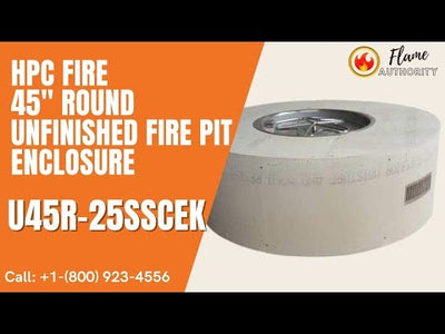 HPC Fire 45" Round Unfinished Fire Pit Enclosure U45R-25SSCEK