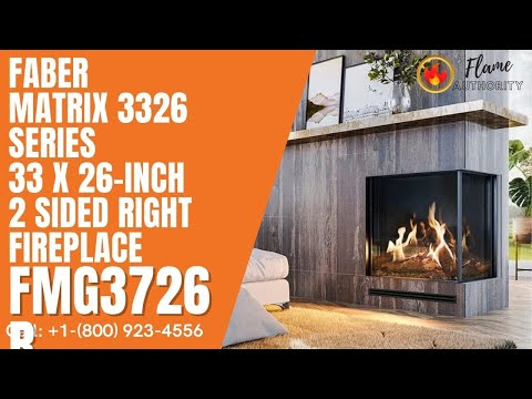 Faber MATRIX 3326 Series 33 x 26-inch 2 Sided Right Fireplace - FMG3726R