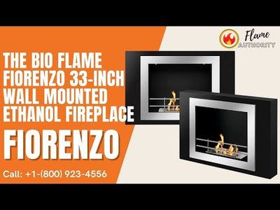The Bio Flame Fiorenzo 33-inch Wall Mounted Ethanol Fireplace
