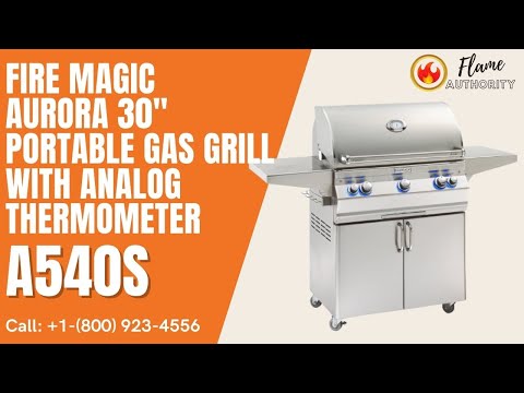 Fire Magic Aurora 30" Portable Gas Grill with Analog Thermometer A540s
