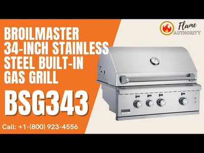 Broilmaster 34-Inch Stainless Steel Built-In Gas Grill-BSG343