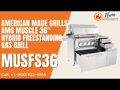 American Made Grills AMG Muscle 36" Hybrid Freestanding Gas Grill MUSFS36