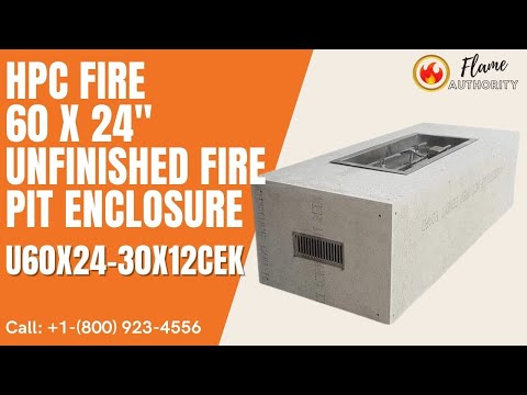 HPC Fire 60 x 24" Unfinished Fire Pit Enclosure U60X24-30X12CEK