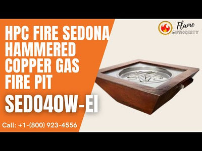HPC Fire Sedona Hammered Copper Gas Fire Pit SEDO40W-EI