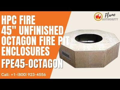 HPC Fire 45" Unfinished Octagon Fire Pit Enclosures FPE45-OCTAGON