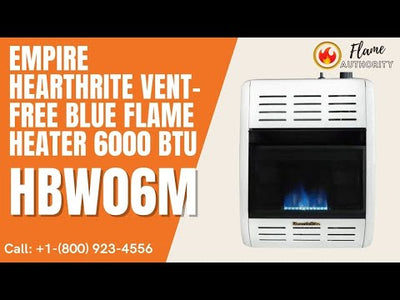 Empire HearthRite Vent-Free Blue Flame Heater 6000 BTU HBW06M
