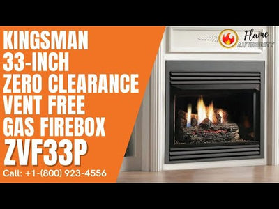 Kingsman 33-inch Zero Clearance Vent Free Gas Firebox - ZVF33P
