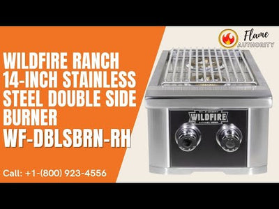 Wildfire Ranch Pro 14-inch Stainless Steel Double Side Burner WF-DBLSBRN-RH