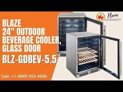 Blaze 24" Outdoor Beverage Cooler, Glass Door BLZ-GDBEV-5.5