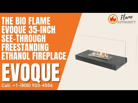 The Bio Flame Evoque 35-inch See-Through Freestanding Ethanol Fireplace